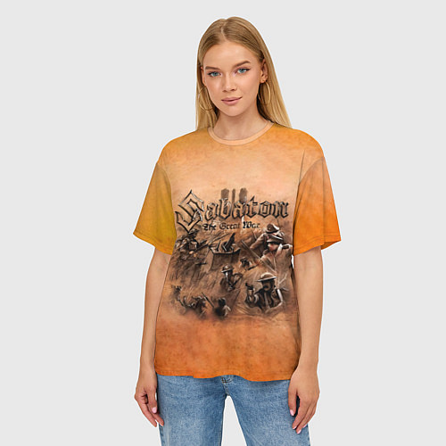 Женская футболка оверсайз The Great War - Sabaton / 3D-принт – фото 3