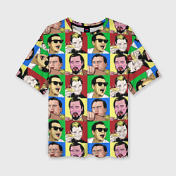 Футболка оверсайз женская ЛЕГЕНДА ДИ КАПРИО РАЗНЫЕ ОБРАЗЫ, цвет: 3D-принт