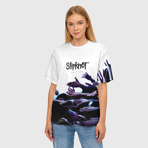 Женская футболка оверсайз 9 0: Live - Slipknot / 3D-принт – фото 3