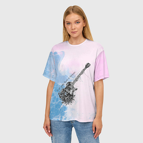 Женская футболка оверсайз Все кончается Рок вечен / 3D-принт – фото 3