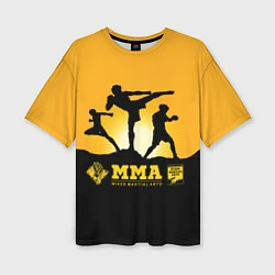Футболка оверсайз женская ММА Mixed Martial Arts, цвет: 3D-принт