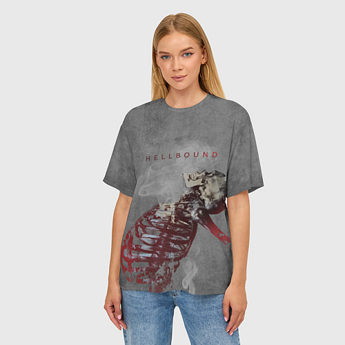 Женская футболка оверсайз Hellbound Новая истина / 3D-принт – фото 3
