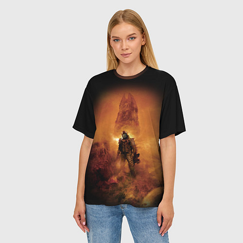 Женская футболка оверсайз DEAD SPACE, ОБЕЛИСК / 3D-принт – фото 3