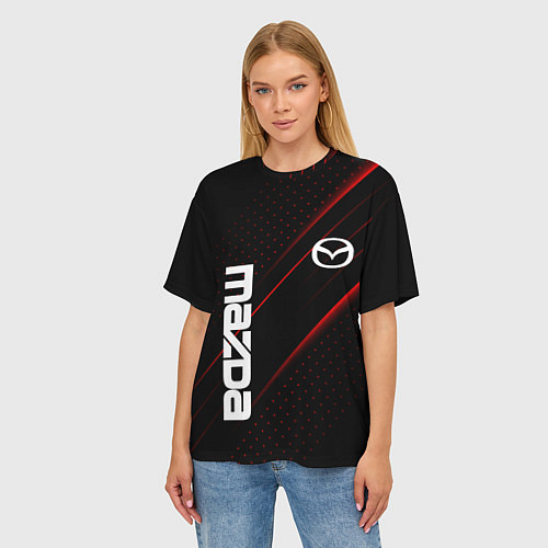 Женская футболка оверсайз Mazda Мазда / 3D-принт – фото 3