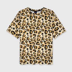 Женская футболка оверсайз Пятна Дикого Леопарда