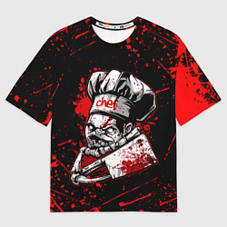 Футболка оверсайз женская DOTA 2 PUDGE, БРЫЗГИ КРАСОК, цвет: 3D-принт