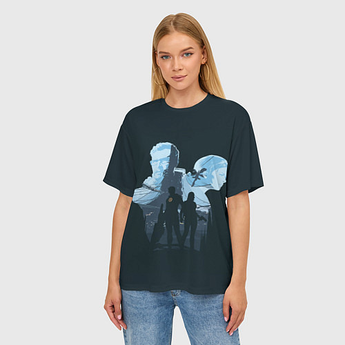 Женская футболка оверсайз Гордон и Алекс / 3D-принт – фото 3