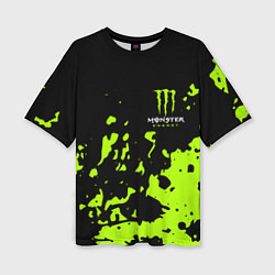 Футболка оверсайз женская Monster Energy green, цвет: 3D-принт