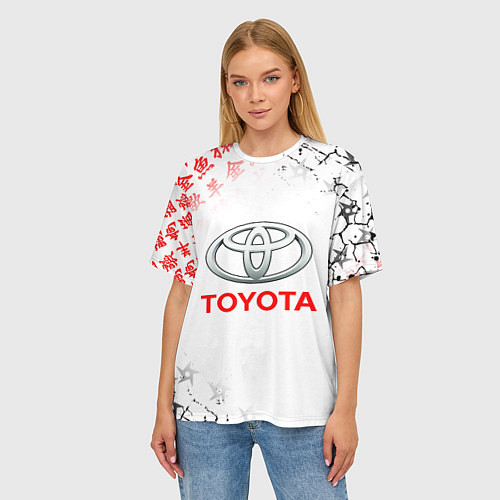 Женская футболка оверсайз TOYOTA SAMURAI JAPAN AUTO / 3D-принт – фото 3