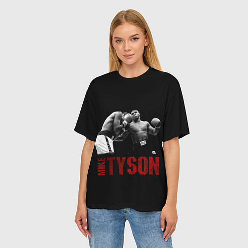 Женская футболка оверсайз Майк Тайсон Mike Tyson / 3D-принт – фото 3