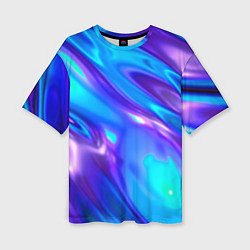 Женская футболка оверсайз Neon Holographic