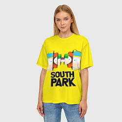 Футболка оверсайз женская South Park - Южный парк персонажи, цвет: 3D-принт — фото 2
