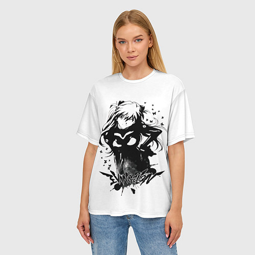 Женская футболка оверсайз Евангелион - Ева / 3D-принт – фото 3