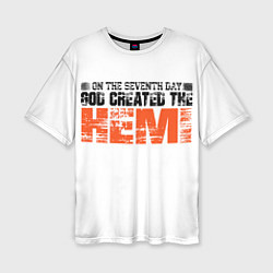 Футболка оверсайз женская HEMI, цвет: 3D-принт