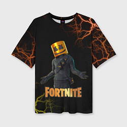 Футболка оверсайз женская Marshmello Fortnite 3, цвет: 3D-принт