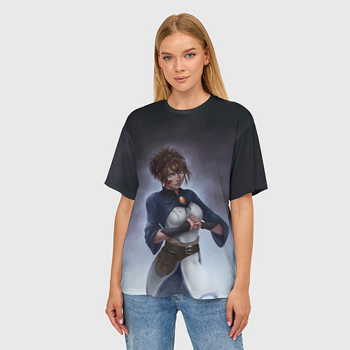 Женская футболка оверсайз Красотка Марси / 3D-принт – фото 3