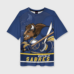 Женская футболка оверсайз Баффало Сейберз, Buffalo Sabres