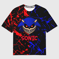 Футболка оверсайз женская SONIC EXE DARK SONIC, цвет: 3D-принт