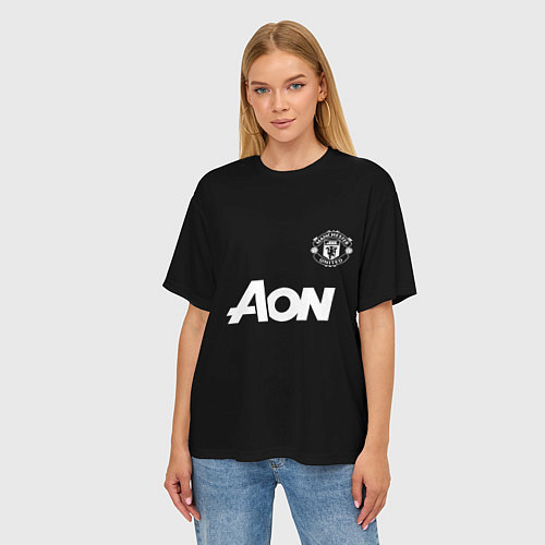 Женская футболка оверсайз Манчестер Юнайтед Руни ретро форма, Manchester Uni / 3D-принт – фото 3