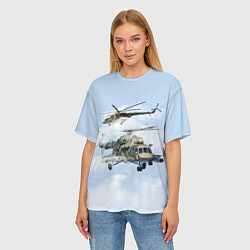 Футболка оверсайз женская Ми-8 Вертолёт, цвет: 3D-принт — фото 2