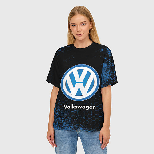 Женская футболка оверсайз Volkswagen - Объемный / 3D-принт – фото 3