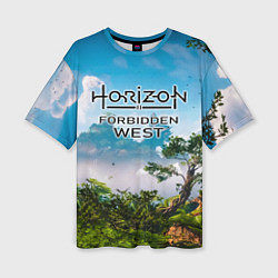 Футболка оверсайз женская Horizon Forbidden West Хоризон Запретный Запад, цвет: 3D-принт