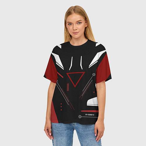 Женская футболка оверсайз Сайрекс Сyrex CS GO / 3D-принт – фото 3