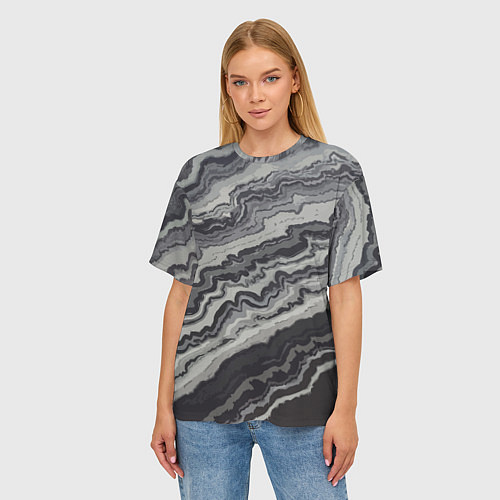 Женская футболка оверсайз Fashion vanguard pattern 2099 / 3D-принт – фото 3