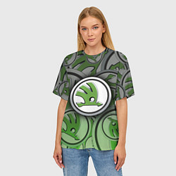 Футболка оверсайз женская Skoda Carbone Pattern, цвет: 3D-принт — фото 2