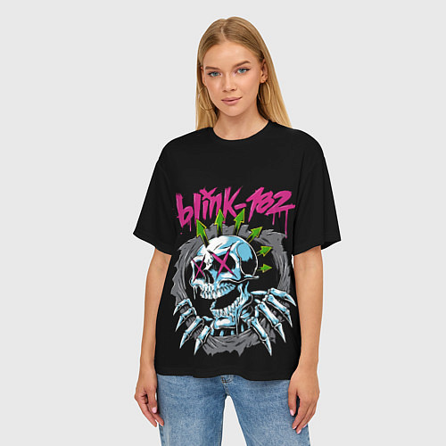 Женская футболка оверсайз Blink 182 Блинк 182 / 3D-принт – фото 3