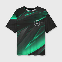 Футболка оверсайз женская MERCEDES-BENZ AMG NEON STRIPES PETRONAS, цвет: 3D-принт