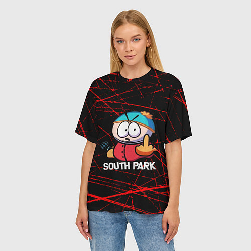 Женская футболка оверсайз Мультфильм Южный парк Эрик South Park / 3D-принт – фото 3