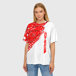 Футболка оверсайз женская Mercedes amg мерседес амг, цвет: 3D-принт — фото 2