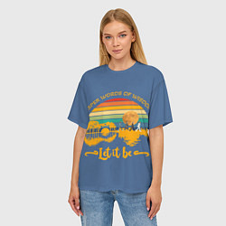 Футболка оверсайз женская Let it be The Beatles 3D, цвет: 3D-принт — фото 2