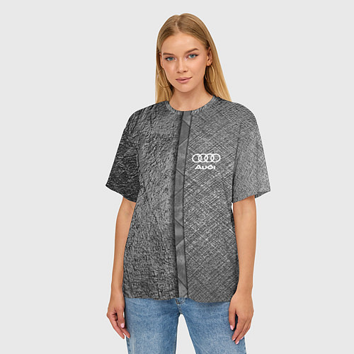 Женская футболка оверсайз Audi ауди sport / 3D-принт – фото 3