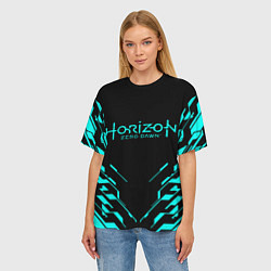Футболка оверсайз женская HORIZON ZERO DAWN NEON, цвет: 3D-принт — фото 2