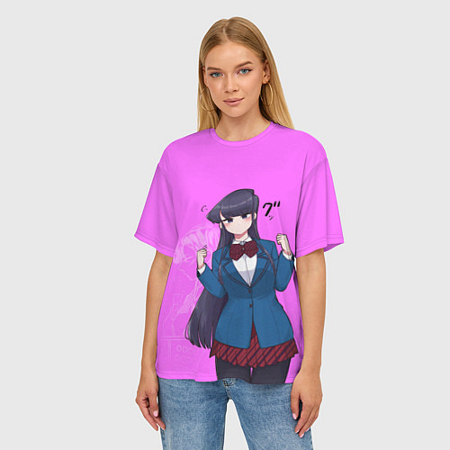 Женская футболка оверсайз Коми / 3D-принт – фото 3