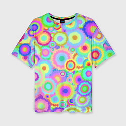 Женская футболка оверсайз Disco-Tie-Dye