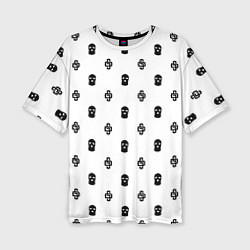 Футболка оверсайз женская Узор Mono White Dope Camo Dope Street Market, цвет: 3D-принт