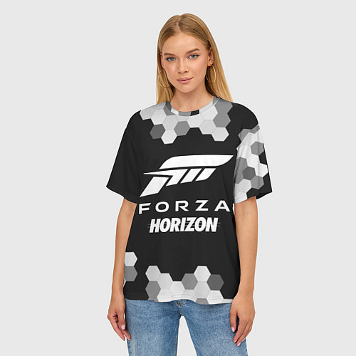 Женская футболка оверсайз FORZA HORIZON Графика / 3D-принт – фото 3