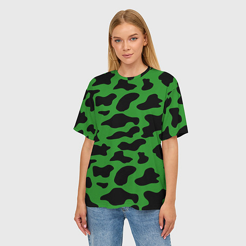Женская футболка оверсайз Армейский камуфляж / 3D-принт – фото 3