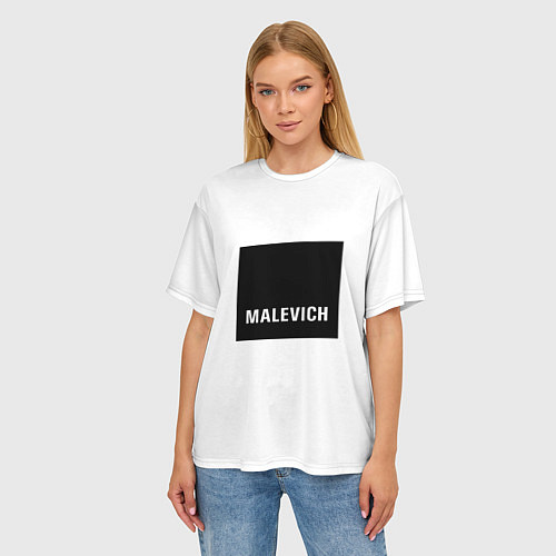 Женская футболка оверсайз MALEVICH / 3D-принт – фото 3