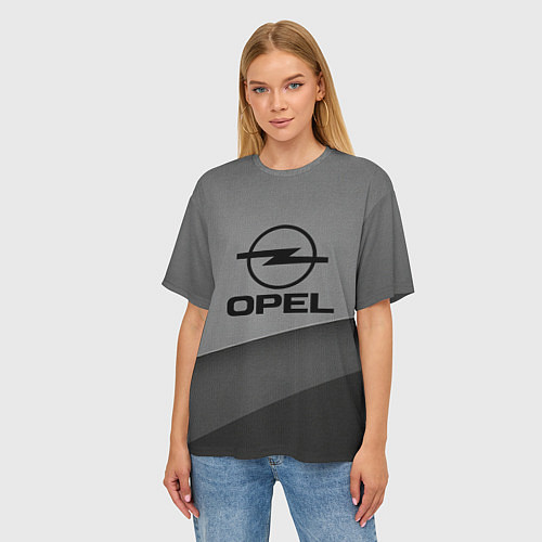 Женская футболка оверсайз Opel astra / 3D-принт – фото 3