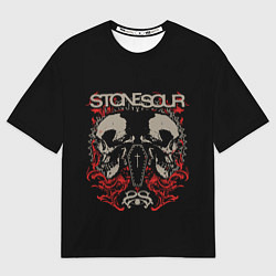 Футболка оверсайз женская Stone Sour рок, цвет: 3D-принт