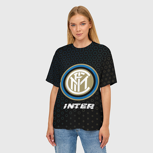 Женская футболка оверсайз INTER Inter - Графика / 3D-принт – фото 3