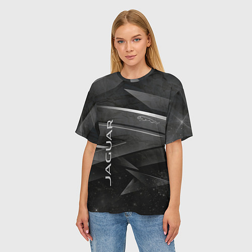 Женская футболка оверсайз JAGUR ЯГУАР абстракция / 3D-принт – фото 3