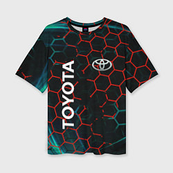 Футболка оверсайз женская Toyota соты, цвет: 3D-принт