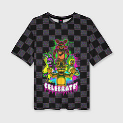 Женская футболка оверсайз Five Nights at Freddys - FNAF