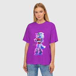 Футболка оверсайз женская Five Nights at Freddys: Security Breach Волчица Ро, цвет: 3D-принт — фото 2