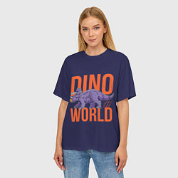 Футболка оверсайз женская Dino World, цвет: 3D-принт — фото 2